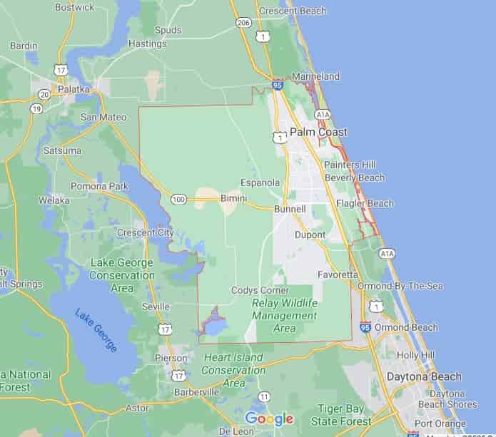 Detailed Map Of Flagler County